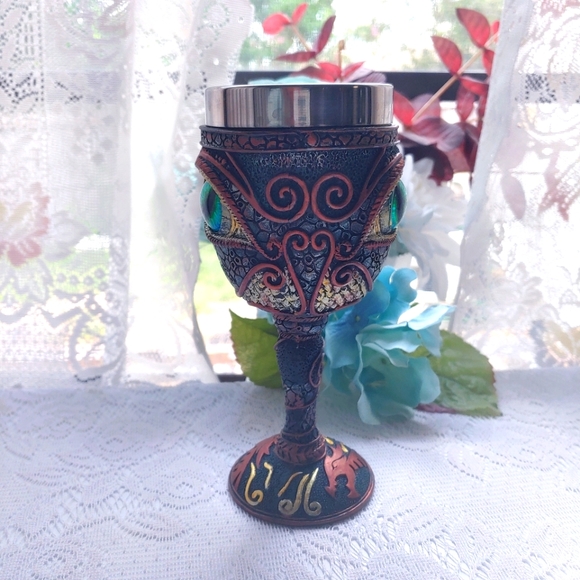 Dragon Eye Tree of Ebros Wizard's Alchemy Eye Of The Dragon Wine Goblet Chalice - Picture 2 of 9
